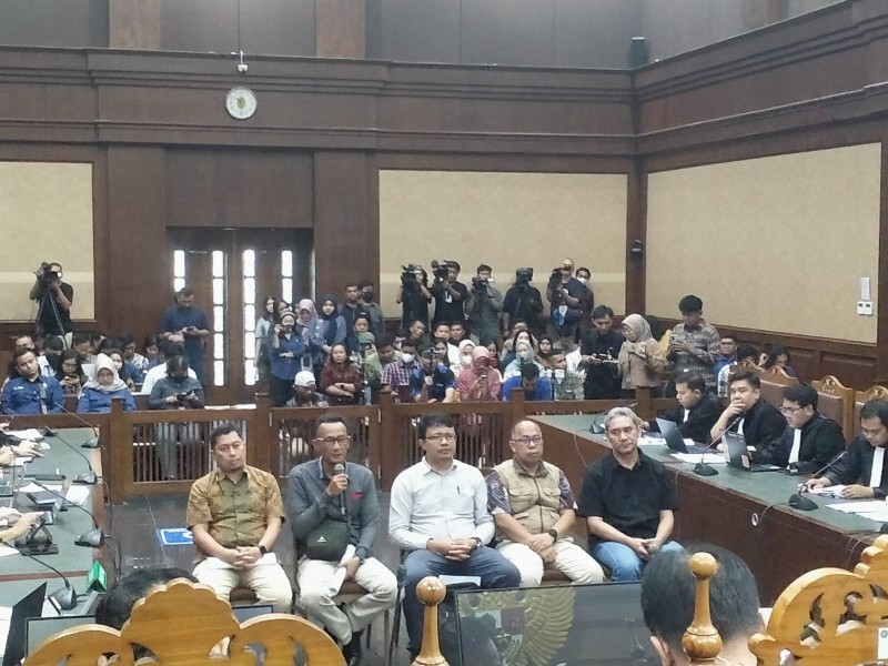 Foto Momen Kelima Saksi Memberikan Kesaksian di Pengadilan Tindak Pidana Korupsi Pengadilan Negeri Jakarta Pusat terkait Kasus Korupsi Tata Niaga Timah (Sumber: Press Release Humas Kejagung RI)